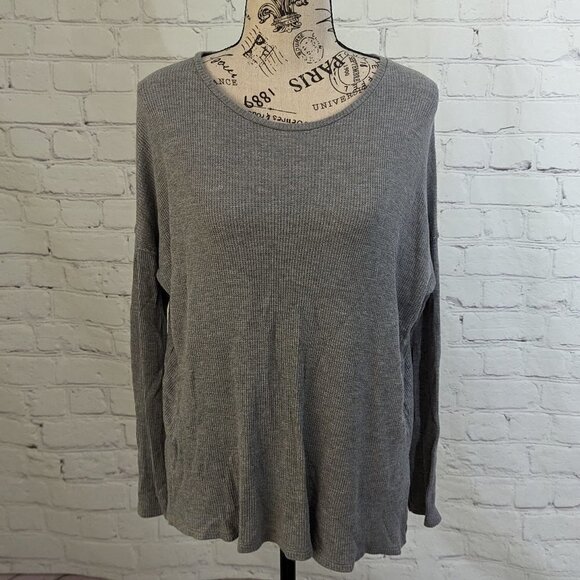 AERIE Real Soft Waffle Knit Top sz S (fits more like a M L) - Picture 1 of 5